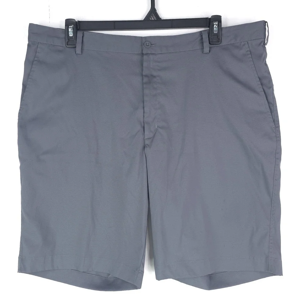 Nike Golf Dri Fit‎ Flat Front Tech Shorts Mens 40 Black Performance Flat Read